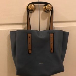Joe’s Alexa triple compartment light blue tote bag